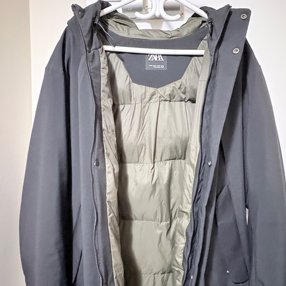 Zara Water Resistant Down Puffer Jacket - medium - Picture 4 of 5